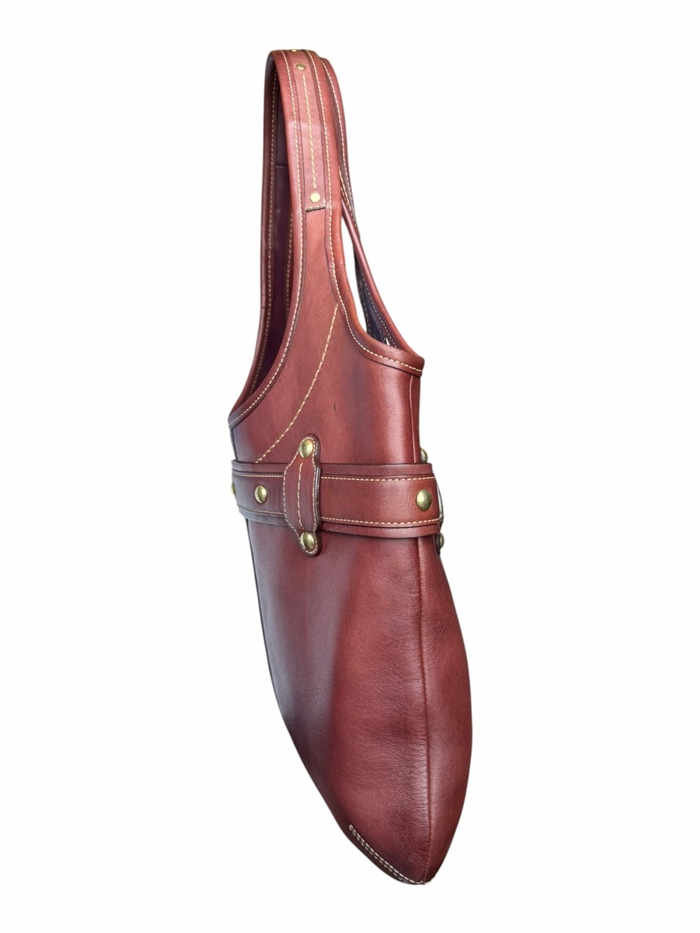 Coach Legacy Ergo 75th Anniversary Leather Shoulder Bag Plum Brown Leather Hobo - Picture 5 of 14